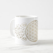 Blume des Lebens / Lebensgefühl - Vintag IX Kaffeetasse (Vorderseite Links)
