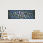 Blume des Lebens / Lebensgefühl - Vintag X Poster (Küche)