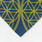 Blume des Lebens / Lebensgefühl - Vintag XI Fleecedecke (Ecke)