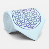 Blume des Lebens / Lebensgefühl - Violett der Brie Krawatte (Gerollt)