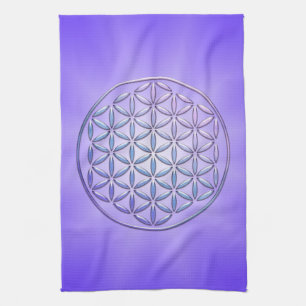 Blume des Lebens / Lebensgefühl - Violett der Brie Küchentuch