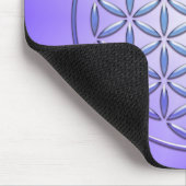 Blume des Lebens / Lebensgefühl - Violett der Brie Mousepad (Ecke)
