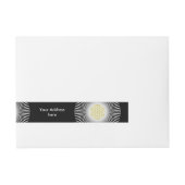 Blume des Lebens / Lebensgefühl - weiße Strahlen Rundum-Adressaufkleber (Vorderseite)