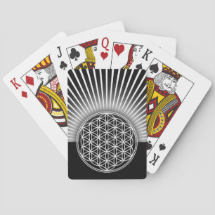 Blume des Lebens / Lebensgefühl - weiße Wohnung Spielkarten