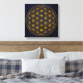 Blume des Lebens Leinwanddruck (Insitu (Schlafzimmer))