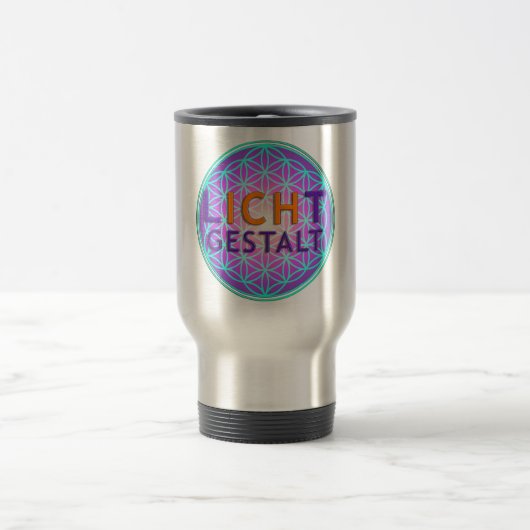 Blume Des Lebens Lichtgestalt Reisebecher (Mittel)