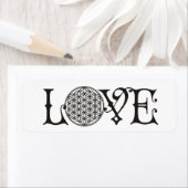 Blume des Lebens - LIEBE, Tätowierung schwarz (Insitu)