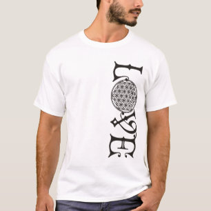 Blume des Lebens - LIEBE, Tätowierung schwarz T-Shirt