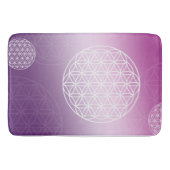 Blume des Lebens lila Badematte (Vorderseite)
