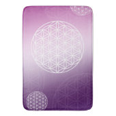 Blume des Lebens lila Badematte (Vorderseite Vertikal)