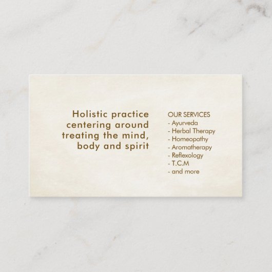 Blume des Lebens - Lotus Blume Ornament Visitenkarte (Rückseite)