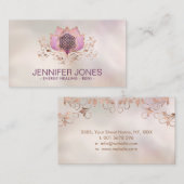 Blume des Lebens Lotus Blume  Visitenkarte (Vorne/Hinten)