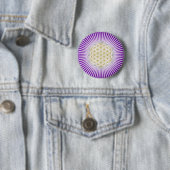 Blume des Lebens - Lotus gold silber Button (Beispiel)