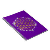 Blume des Lebens - Lotus gold silber Notizblock (Rechte Seite)