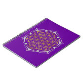 Blume des Lebens - Lotus gold silber Notizblock (Linke Seite)