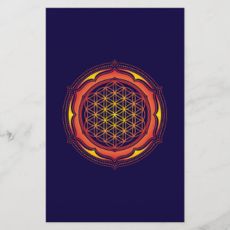 Blume des Lebens, Lotus, Heilige Geometrie, Buddhi Flyer