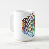 Blume des Lebens Lotus Kaffeetasse (Vorderseite Links)