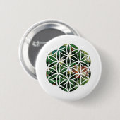 Blume des Lebens Lotus Malerei Button (Vorne & Hinten)