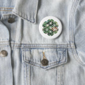 Blume des Lebens Lotus Malerei Button (Beispiel)
