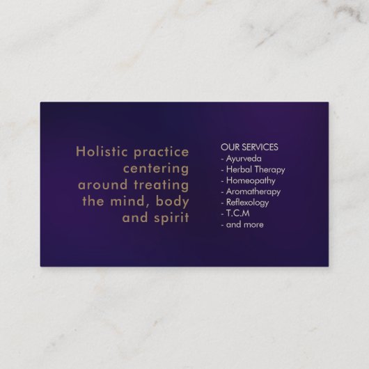 Blume des Lebens - Lotus-Ornament - Gold Visitenkarte (Rückseite)