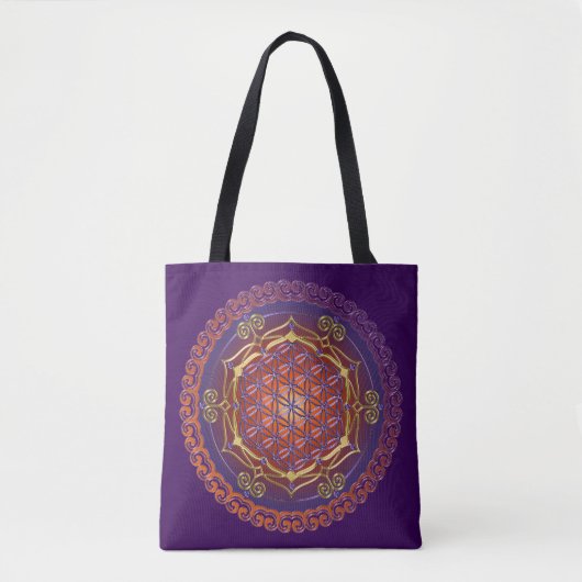 Blume des Lebens - Lotus Ornamente ! Tasche (Vorderseite)