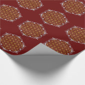 Blume des Lebens - Lotus - Silbergold Geschenkpapier (Ecke)