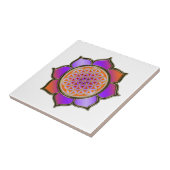 BLUME DES LEBENS - LOTUS-Veilchen Fliese (Seite)