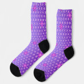 BLUME DES LEBENS - magenta - rosa Muster Socken (Linkes Detail)
