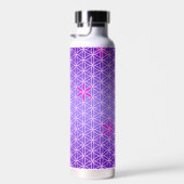 BLUME DES LEBENS - magenta - rosa Muster Trinkflasche (Rechts)