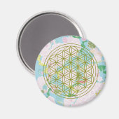 Blume des Lebens Magnet (Vorderseite/Rückseite)