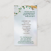 Blume des Lebens - Malachite Swirl und Schmetterli Visitenkarte (Rückseite)