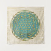 Blume des Lebens - Mandala 1 Wandteppich (Vorderseite (Horizontal))