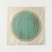 Blume des Lebens - Mandala 1 Wandteppich (Vorderseite)