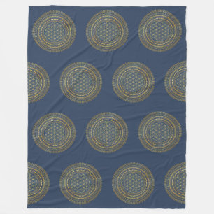 Blume des Lebens - Mandala 2 Fleecedecke