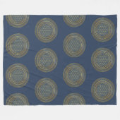 Blume des Lebens - Mandala 2 Fleecedecke (Vorderseite (Horizontal))