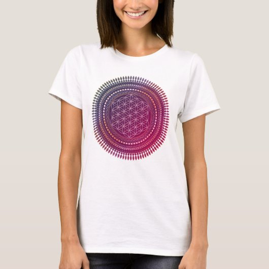 Blume des Lebens - Mandala 3a T-Shirt (Vorderseite)