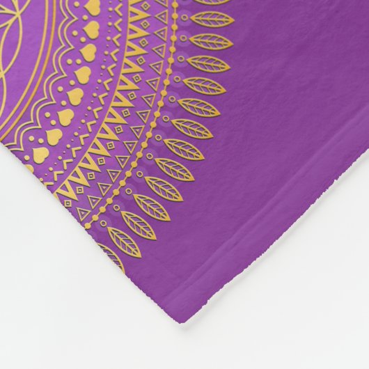 Blume des Lebens - Mandala 4 Fleecedecke (Ecke)