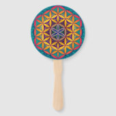 Blume des Lebens Mandala Fächer (Rückseite)