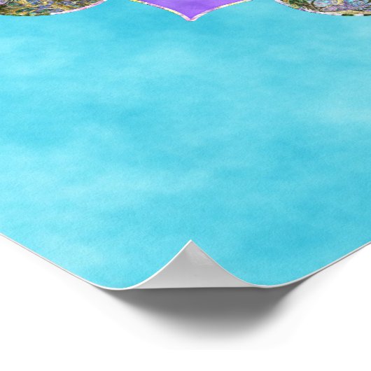 Blume des Lebens - Mandala India Style 1 Poster (Ecke)