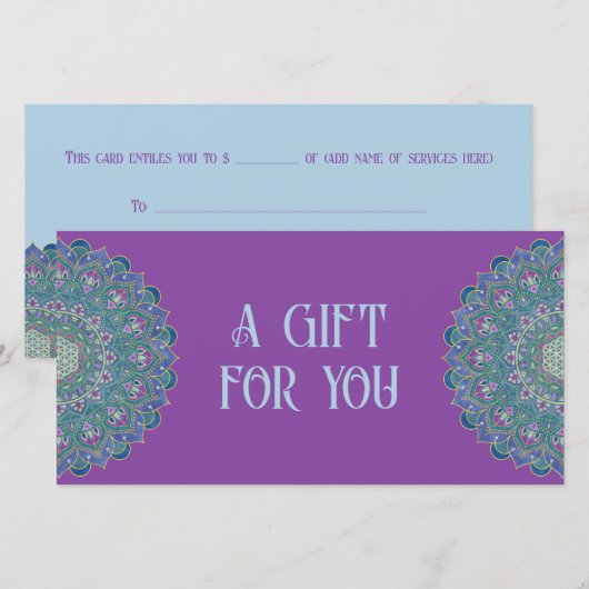 Blume des Lebens - Mandala Indien Stil 1 (Vorne/Hinten)