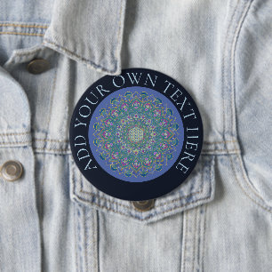 Blume des Lebens - Mandala Indien Stil 1 Button