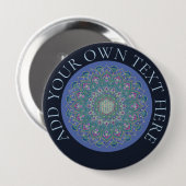 Blume des Lebens - Mandala Indien Stil 1 Button (Vorne & Hinten)