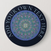 Blume des Lebens - Mandala Indien Stil 1 Button (Vorderseite)