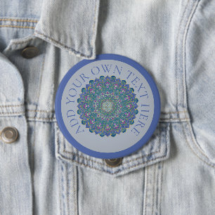 Blume des Lebens - Mandala Indien Stil 1 Button