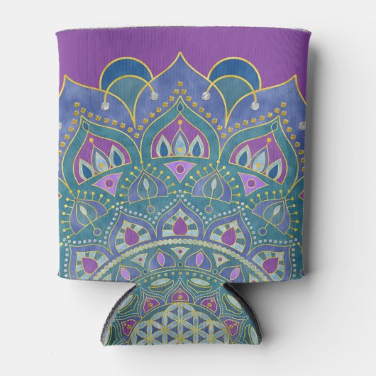 Blume des Lebens - Mandala Indien Stil 1 Dosenkühler (Vorderseite)