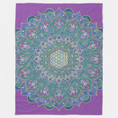 Blume des Lebens - Mandala Indien Stil 1 Fleecedecke (Vorderseite)