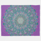 Blume des Lebens - Mandala Indien Stil 1 Fleecedecke (Vorderseite (Horizontal))