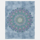 Blume des Lebens - Mandala Indien Stil 1 Fleecedecke (Vorderseite)