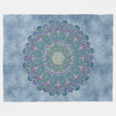 Blume des Lebens - Mandala Indien Stil 1 Fleecedecke (Vorderseite (Horizontal))