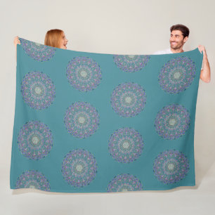Blume des Lebens - Mandala Indien Stil 1 Fleecedecke